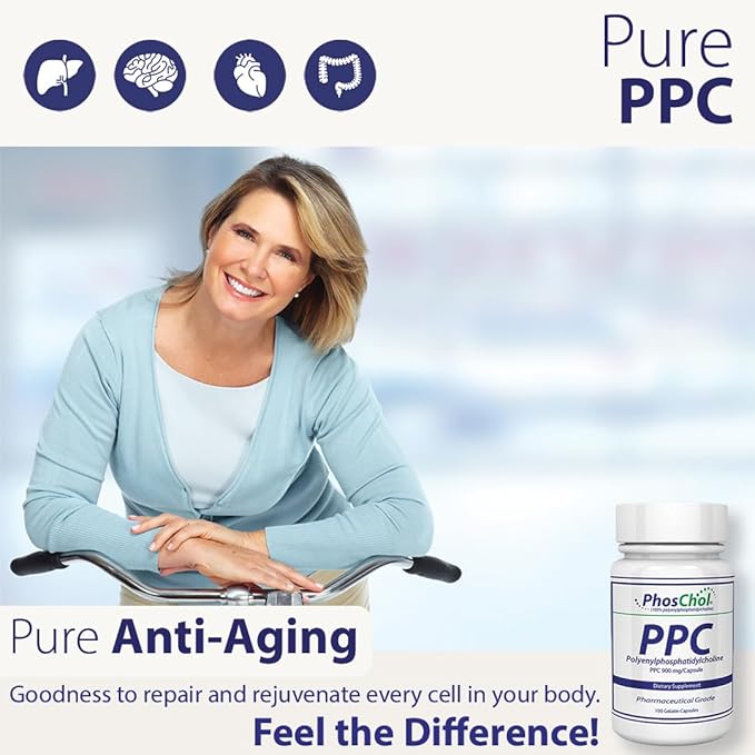 Nutrasal PhosChol PPC Polyenyl PhosphatidylCholine Choline Supplement 900mg 300 Gelatin Capsules