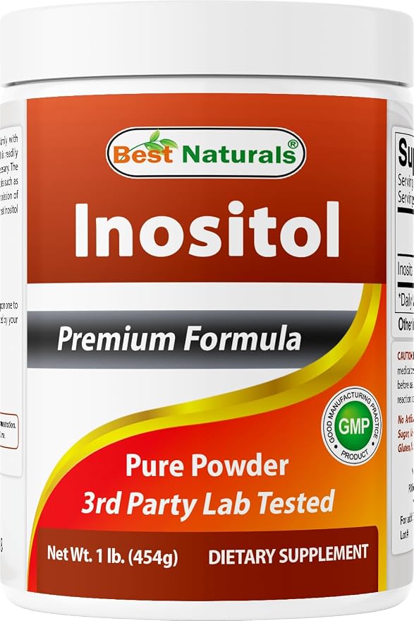Best Naturals Pure inositol Powder (Vitamin B8), 1 Lb Supports Healthy Liver Function, Promotes Cellular Detoxification & Supports Membrane Function