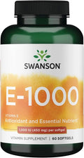 Swanson Vitamin E 1000 Iu 1000 Iu (450 Milligrams) 60 Sgels