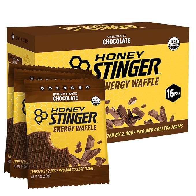 Honey Stinger Organic Chocolate Waffle, Energy Stroopwafel for Exercise, Endurance and Performance, Sports Nutrition for Home & Gym, Pre and Post Workout, 16.96 Ounces (Pack of 16)