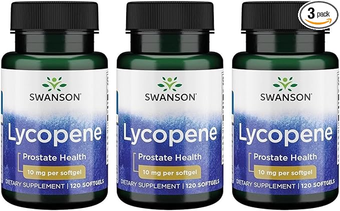Swanson Lycopene 10 mg 120 Sgels (3 Pack)