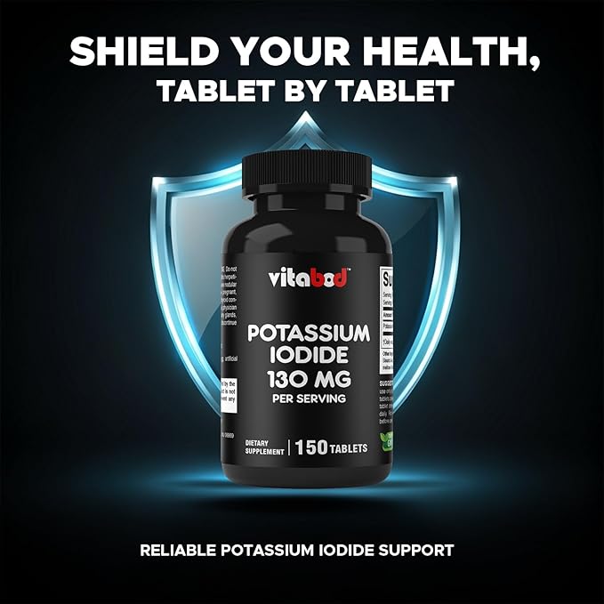 Potassium Iodide Dietary Supplement 130 mg per Serving - 150 Tablets (2 Bottles)