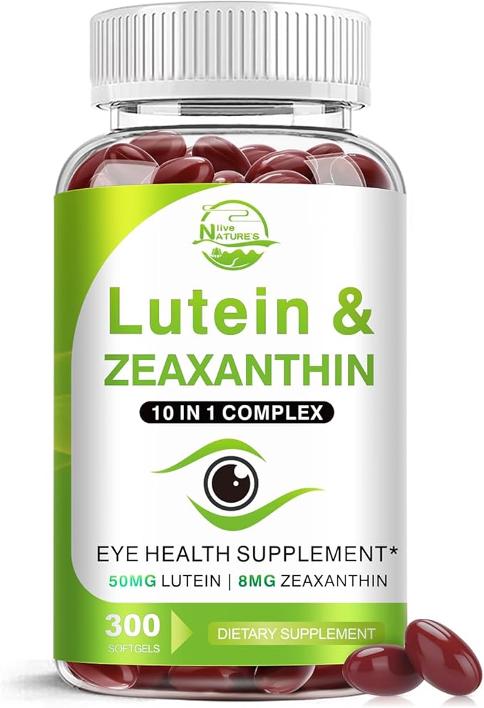 Lutein and Zeaxanthin Supplements, Eye Vitamin & Mineral Supplement, Multivitamin for Vision & Ocular Health with Omega-3, Protect and Enhance Your Eye Health Completely, 300 Softgels