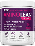 RSP NUTRITION AminoLean Pre Workout Powder, Amino Energy & Weight Management with Vegan BCAA Amino Acids, Natural Caffeine, Preworkout Boost for Men & Women, 30 Serv
