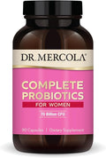Dr. Mercola Complete Probiotics for Women - Supports Gut, Vaginal & Immune Health - Contains Lactobacillus Strains - Non-GMO, Gluten-Free & Soy-Free - 90 Capsules (90 Servings)