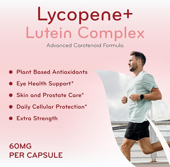 Lutein & Lycopene Carotenoids Supplement - High Absorption Lutein and Lycopene Supplements for Men & Women for Antioxidant Skin and Eye Health Support - Formulated in American cGMP Lab (200 Capsules)