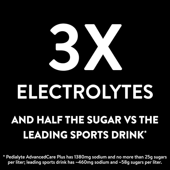 Pedialyte AdvancedCare Plus Electrolyte Powder, Has 33% More Electrolytes and PreActiv Prebiotics, Strawberry Freeze, 6 Powder Packets (Pack of 3)