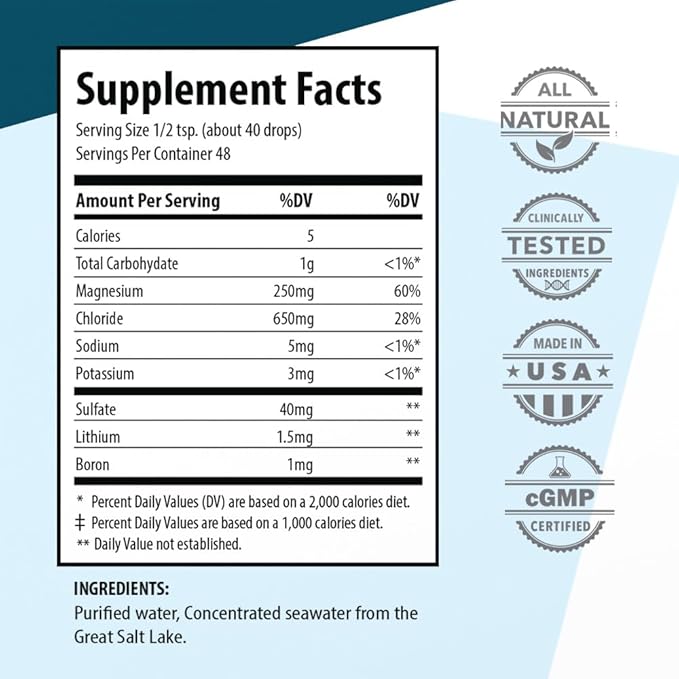 Waiora Essential Trace Minerals | Help Replenish Lost/Depleted Mineral | 60+ Ionic Trace Minerals | Support Body’s Vital Functions, pH Balance | Plus Electrolytes for Hydration (2 Bott / 96 serv)