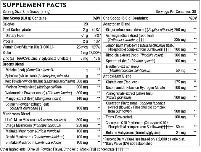 THORNE - Performance & Vitality Bundle - Creatine & Daily Greens - 30 to 90 Servings