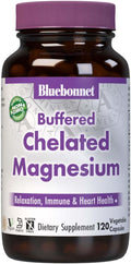 Bluebonnet Nutrition Albion Buffered Chelated Magnesium 200 mg, Magnesium Oxide, Stress Relief, Vegan, Non GMO, Gluten Free, Soy Free, Milk Free, Kosher, 120 Vegetable Capsules, 2 Month Supply