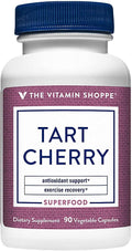 The Vitamin Shoppe Tart Cherry Extract - Post-Workout Recovery & Antioxidant | Freeze-Dried Montmorency | 90 Veggie Caps | Non-GMO