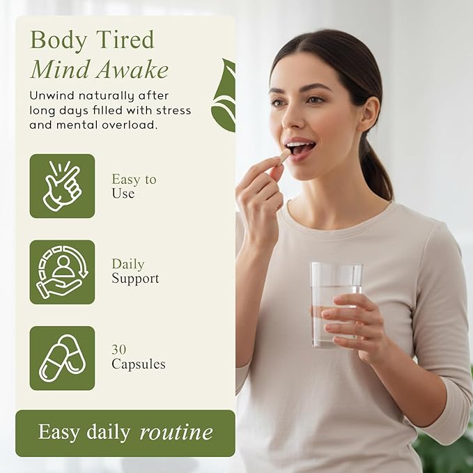 Sleep - Natural Sleep Aids for Adults with l theanine Supplement, Ashwagandha, Magnesium, Valerian Root, Melatonin - Non-Habit Forming Formula for Rejuvenating - 30 Capsules (Pack of 1)