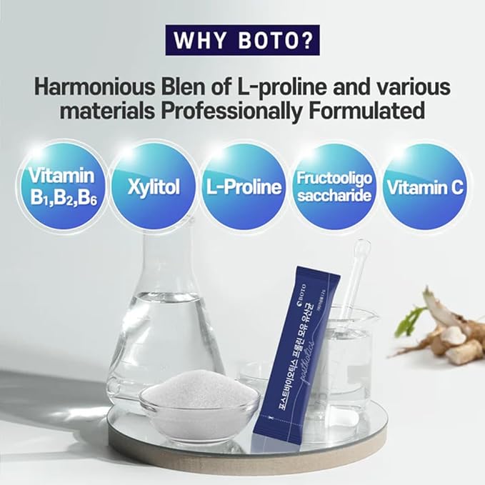 BOTO Korean Care it Probiotics Natural Prebiotics Proline Breast Milk Lactobacillus, Colon Cleanse, Immunity Support - 1 Month (30 of Pack, PostBiotics)