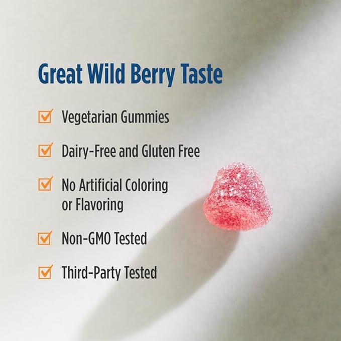 Nordic Naturals Vitamin D3 Gummies, Wild Berry - 60 Gummies - 1000 IU Vitamin D3 - Great Taste - Healthy Bones, Mood & Immune System Function - Non-GMO - 60 Servings