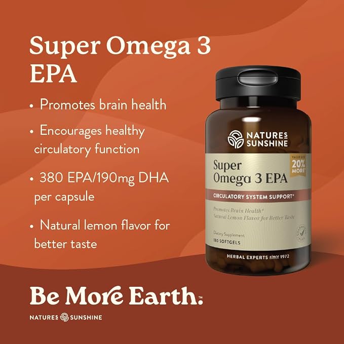 Nature's Sunshine Super Omega-3 EPA 180 Softgels