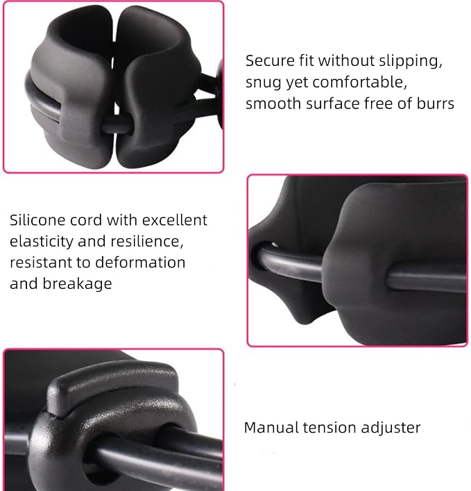 Men's Weight Training Accessories Set of 3 with Metal Pendants, Build Endurance and Strength-USRF1403 (Double Pendant, 3PCS(3.6cm))