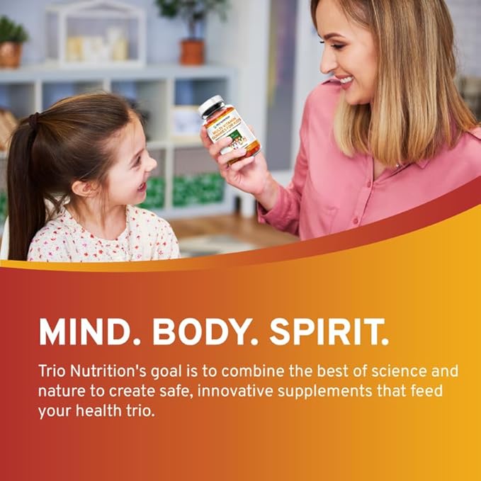 TRIO NUTRITION Premium Kids Multivitamin Gummies with Vitamin C & Zinc for Immune & Energy Support | Complete Daily Essential Vitamins to Grow Up Strong| Pectin, Animal-Free, Allergen-Free*