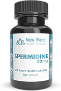 New World Health Brands Pure Spermidine (20mg) | 60 Tablets - Fertility, Anti-Aging & Reproductive Health Support, Easy to Swallow
