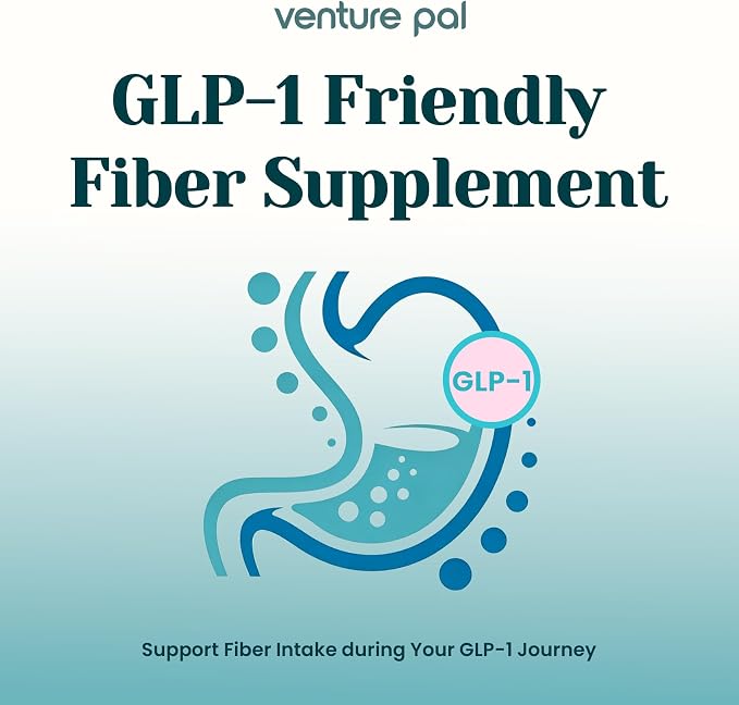 6-in-1 Daily Fiber Powder Supplement, Premium Acacia Fiber for Digestive & Gut Health, Sugar Free, GLP-1 Friendly Fiber Powder with Prebiotic, Probiotics, Collagen Peptides & Electrolytes - For Women