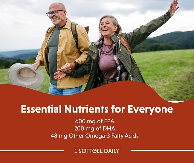 Barlean's Ideal Omega Max 3 Fish Oil Supplements, 1000 mg Softgels, EPA and DHA Fatty Acid Pills for Men and Women, Orange Flavor, 60 Count