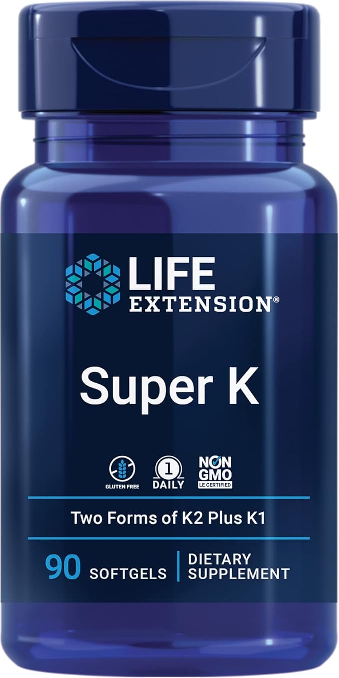 Life Extension Arterial Protect Blood Pressure Support with Gotu Kola & Pycnogenol Pine Bark Extracts Bundle with Super K Vitamin K1 K2 MK-7 MK-4 Vitamin C Bone & Arterial Health