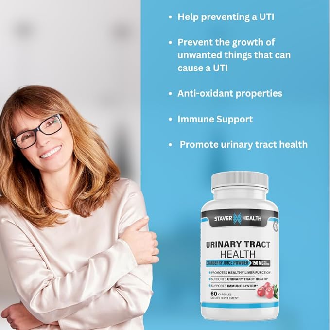Urinary Tract Health, Cranberry Pills for Women, D Mannose 1000mg Capsules - Dandelion Herb Supplement - Helps Women Health, 60 CT
