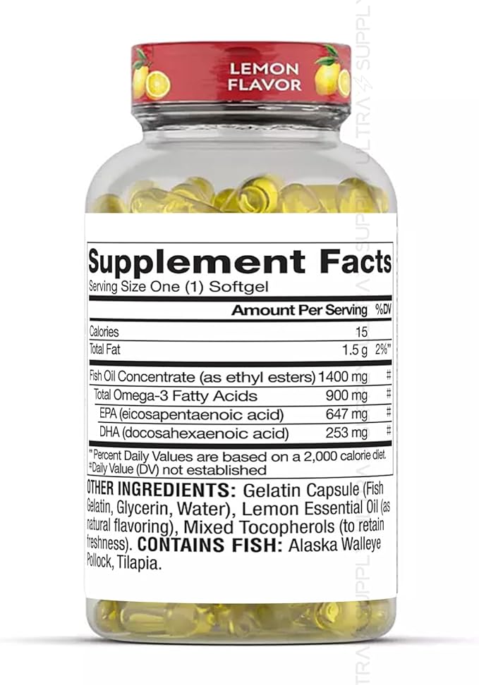 Members Mark Omega 3 Fish Oil, (150 Count.) 900 mg – Wild Alaskan, MSC-Certified Sustainable, Supports Heart & Brain Health, No Fishy Aftertaste