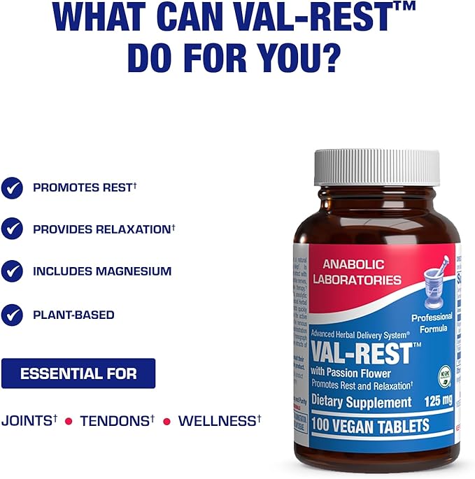 Valerian Root for Sleep and Relaxation - Gentle Magnesium Supplement for Sleep and Mood Support with Passion Flower and Valerian Root Extract - Vegan Non-GMO & Made in the USA - 100 Servings