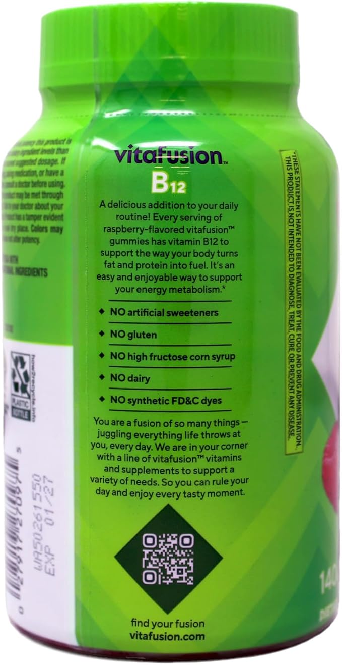Vitafusion B-12 1000mcg 140 Count (Pack of 2)