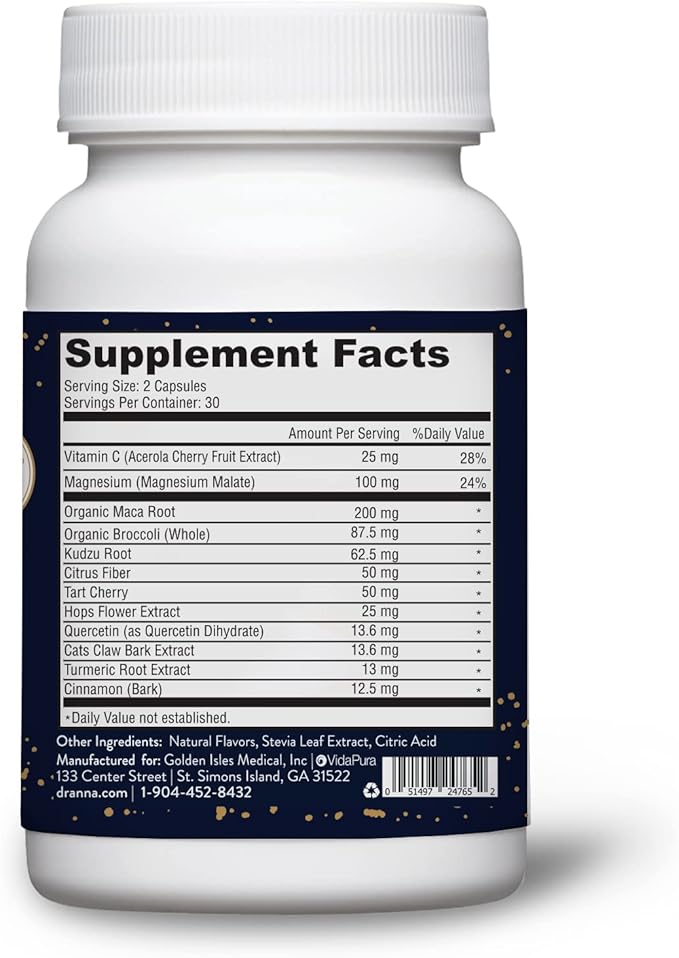 VIDAPURA Nite-Zzz Sleep Support by Dr. Anna Cabeca – Melatonin-Free Herbal Formula with Magnesium & L-Theanine – Supports Relaxation & Restful Sleep – 60 Capsules