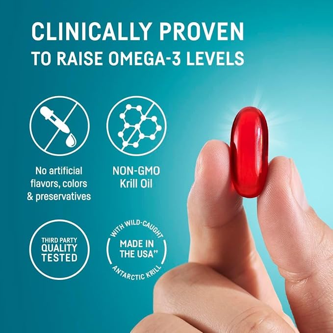 Kori Krill Antarctic Krill Oil Omega 3 Supplement, EPA & DHA, Superior Absorption vs Fish-Oil, 800 mg, 90 softgels