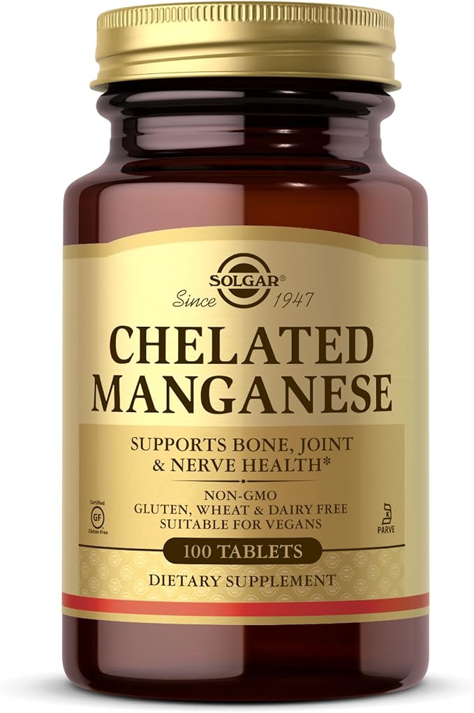 Chelated Manganese Solgar 100 Tabs
