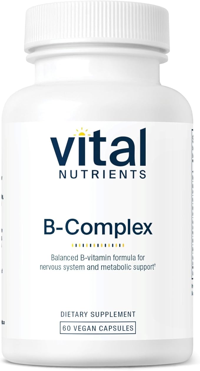 Vital Nutrients Vitamin B-Complex - Vegan High-Potency Methylated B Complex Vitamins - B Vitamins Support Energy Production, Metabolism, and Heart Health* - Gluten, Dairy, Soy Free - 60 Capsules