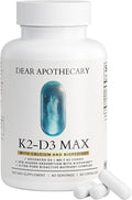 Vitamin D3 K2 Supplement 5000 IU - D3 5000 with K2 MK7 100mcg Calcium BioPerine - Bone Health Immune Support Cardiovascular Wellness - High Absorption Vegan Non-GMO Gluten Free - 60 Capsules