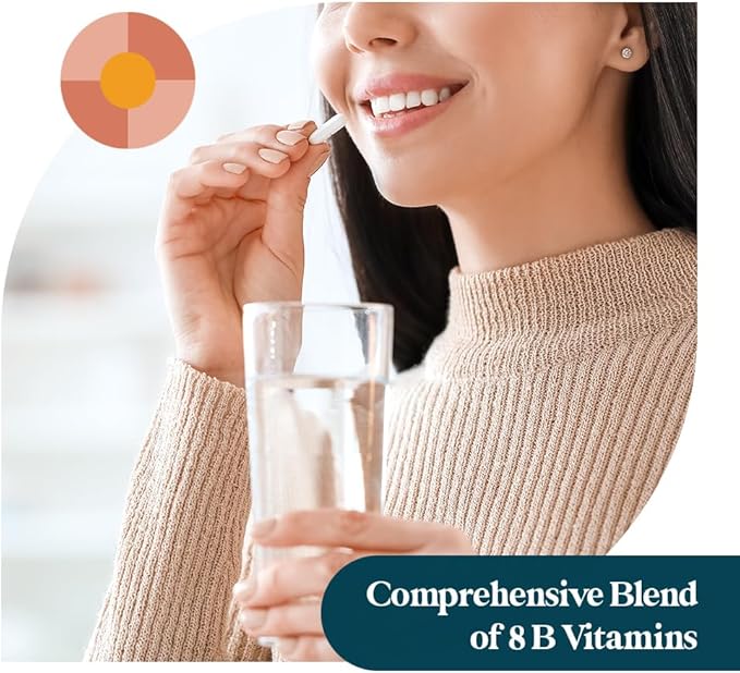 Pattern Wellness Vitamin B Complex Supplement - Comprehensive Blend of Essential B Vitamins - Supports Energy, Cognitive & Cellular Health - 3rd Party Lab Tested - 60 Capsules