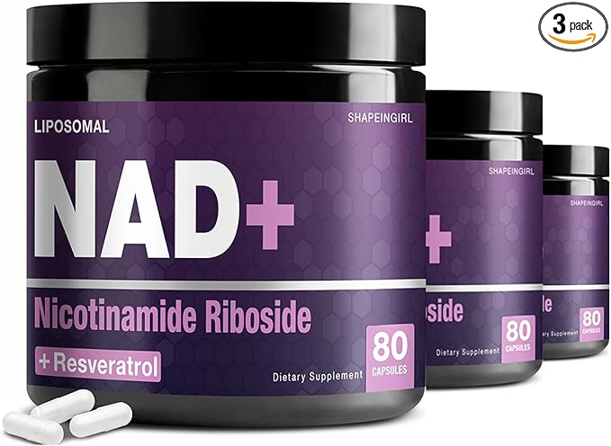 NAD Supplement - Nicotinamide Riboside Resveratrol 900mg, Liposomal NAD Supplement for Women and Men, NAD Plus Pure Organic, 240 Capsules