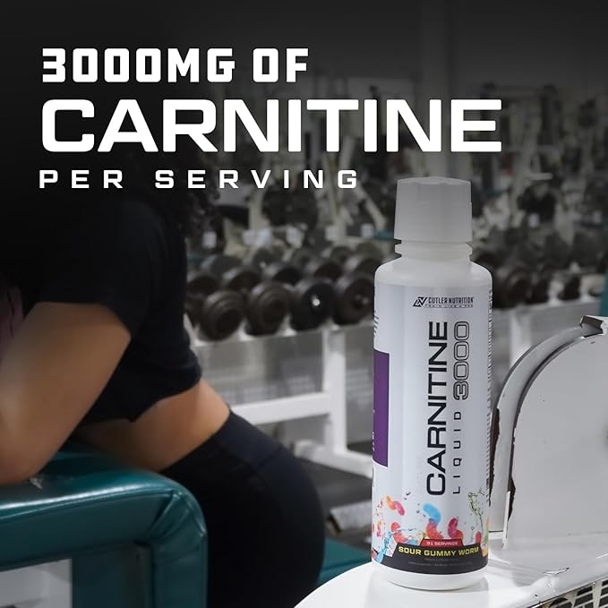 Cutler Nutrition Liquid L-Carnitine Fat Burner Supplement with Acetyl L-Carnitine & L-Carnitine Tartrate - Fat Burner Formula for Optimal Absorption, Energy & Muscle Support | Sour Gummy Flavor