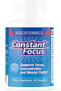 '-- Brain Booster - Natural Herbal Brain Health Supplement for All Day Focus - Memory - Concentration - Alertness & Mental Clarity - 60 Tabs