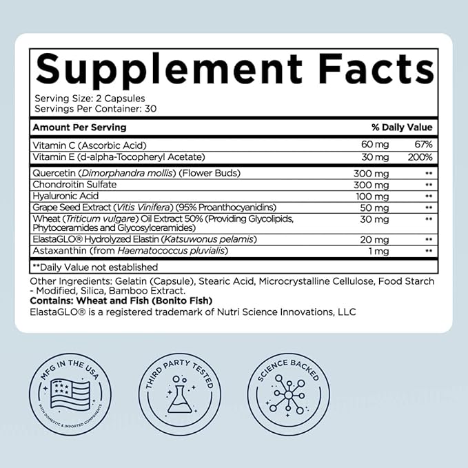 Beverly Hills MD Elastaboost Dietary Supplements for Aging Skin- Elastin Supporting Formula for Lifted, Firmer, Skin w/Hydrolyzed Elastin, Hyaluronic Acid, Vitamin C, Phytoceramides (60 Capsules)