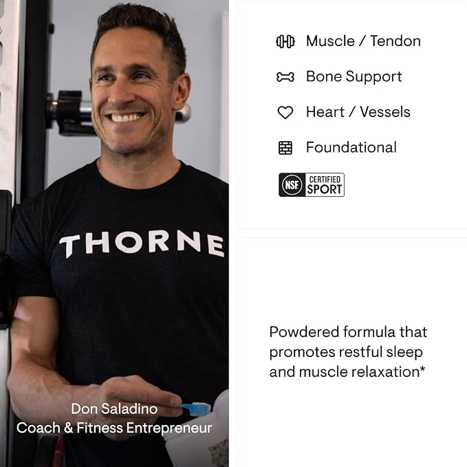 THORNE - Sleep Support Duo - Magnesium Bisglycinate Powder + Melaton-3 for Restful Sleep - 60 Servings