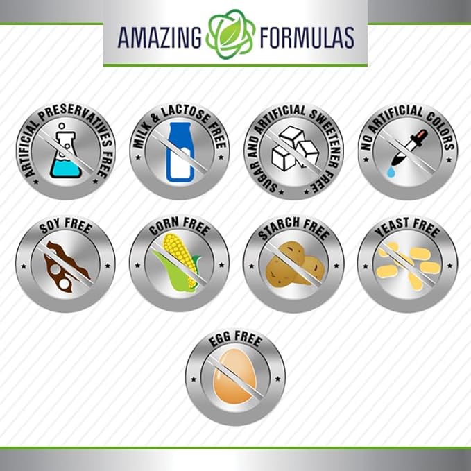Amazing Formulas Alpha Lipoic Acid | 600 Mg Per Serving Supplement | Capsules | Non-GMO | Gluten Free | Made in USA (1 Pack | 120 Count)