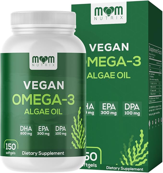 Fish Oil Alternative - Vegan Omega 3 Supplement Algae Oil DHA, EPA, DPA - Plant Based Omega 3 Fatty - Organic & Non-GMO - 150 Softgels