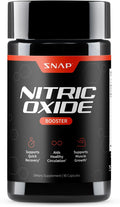 Snap Supplements Nitric Oxide Booster Pre Workout, Muscle Builder - L Arginine, L Citrulline 1500mg Formula, Tribulus Extract & Panax Ginseng, Strength & Endurance (90 Capsules)