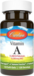 Carlson Labs Vitamin A Palmitate, 15000 IU, 120 Softgels