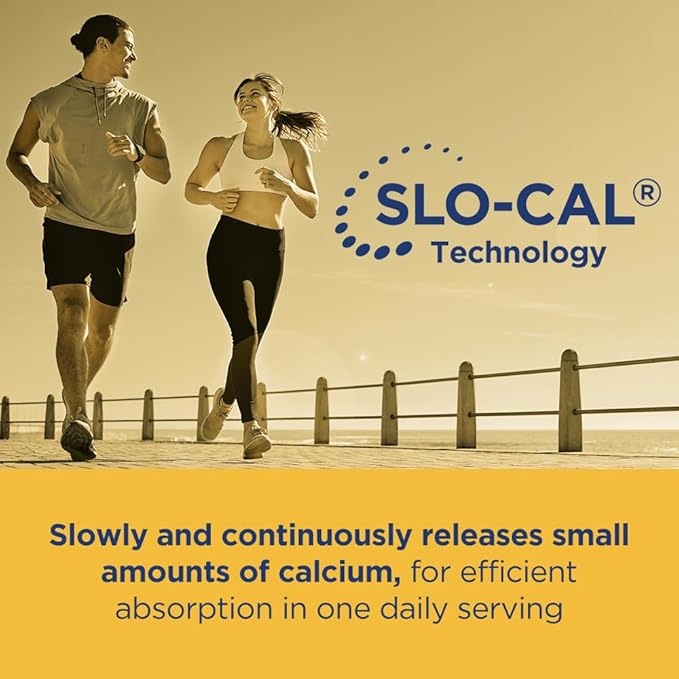 Citracal Slow Release- Calcium 1200 mg with Vitamin D3, Magnesium, Calcium Supplement, Bone Health Support, Take Once Daily Caplet, 80 Count