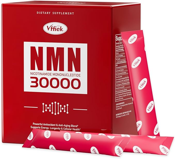 NMN Supplement 30,000 mg Contains TMG, Resveratrol, NR-Ribose, and PQQ Suitable for Men and Women Natural NAD+ Anti-Aging, Cellular Energy, Enhanced Focus - One-Month Supply