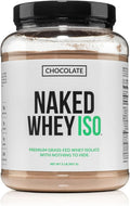 NAKED Chocolate Whey Isolate Protein - Only 6 Ingredients, 30g Grass-Fed Protein, Undenatured, No GMO, No Soy, Gluten-Free, No Preservatives - 24 Servings