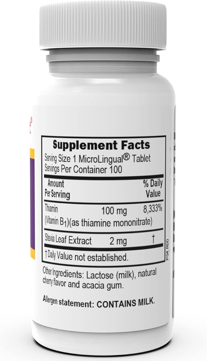 Superior Source B-1 100 mg - Vitamin B Supplement Supports Healthy Energy & Growth - Nervous & Digestive System Support Formula with Thiamin - 100 Sublingual Dissolving Tablets