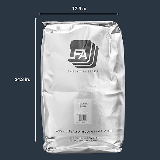 Silicon Dioxide - Anticaking Agent - 5 kg (11 lb) - Food Grade Silica Powder - Moisture-Absorbing Glidant for Tablet Press & Capsule Filler Pill Mix
