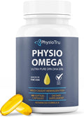 Physio Omega 2400mg Fish Oil with Omega 3 Fatty Acid Supplement - Vascular & Cognitive Supplements for Adults - Non-GMO, Burpless, Light Citrus Flavor, Sustainably Sourced - 1 Pack, 60 Softgels